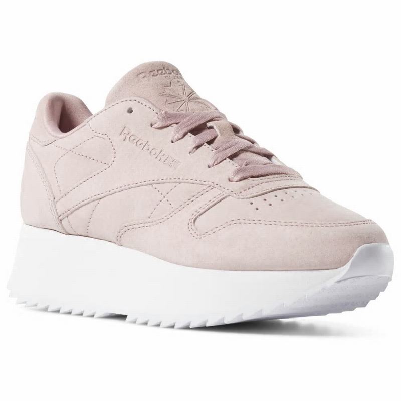 Tenisi Reebok Classic Leather Double Dama Roz/Albi Romania IF7152CV